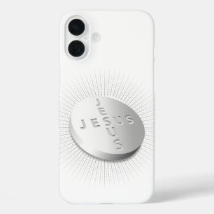 Coques iPhone 16 Plus Jesus Cures Pill - Foi Religieuse Chrétienne Prier