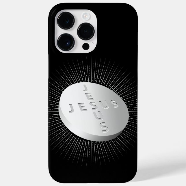 Coques Case-Mate iPhone Jesus Cures Pill - Foi Religieuse Chrétienne Prier (Verso)