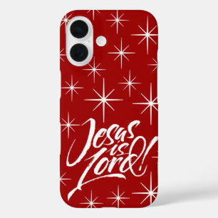 Coque Pour iPhone 16 Jésus est Seigneur - Noël Étoiles chrétiennes