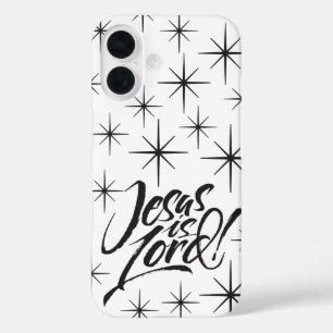 Coque Pour iPhone 16 Jésus est Seigneur - Noël Étoiles chrétiennes