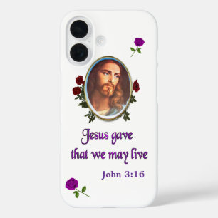 Coque Pour iPhone 16 Jésus Jean 3:16