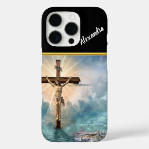 Coques iPhone 16 Pro Jésus suspendu à une croix de crucifixion chrétien