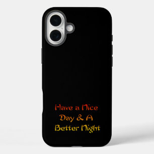 Coques iPhone 16 Plus Jet Black Bonne journée et bonne nuit