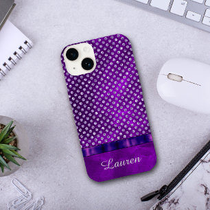Coques Pour iPhone Jeu d'argent royal pourpre personnalisé