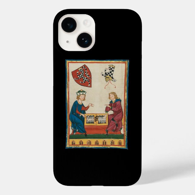 Coques Case-Mate iPhone Jeu de jacquet, Art médiéval du XIVe siècle (Verso)