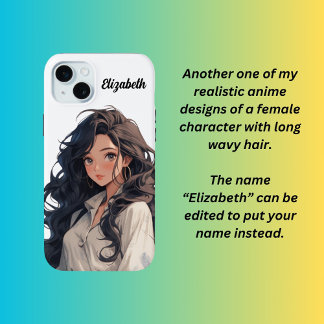 Coque iPhone 15 Mini Jeune fille anime réaliste