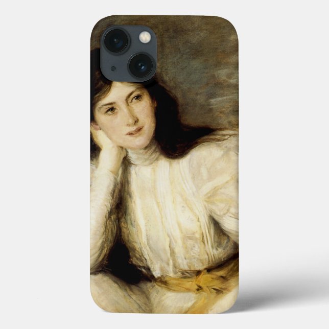 Coques Case-Mate iPhone Jeune Fille Reveuse, Portrait de Berthi Capel (Verso)