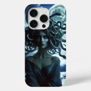 Coque iPhone 15 Pro Jeune Méduse jolie par la Lune et l'Océan