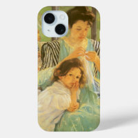 Jeune mère coudre par Mary Cassatt, Art Vintage