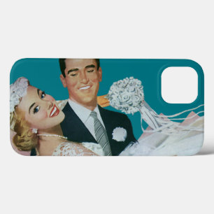 Etui iPhone Case-Mate Jeunes mariés de mariage vintage, mariée et marié 