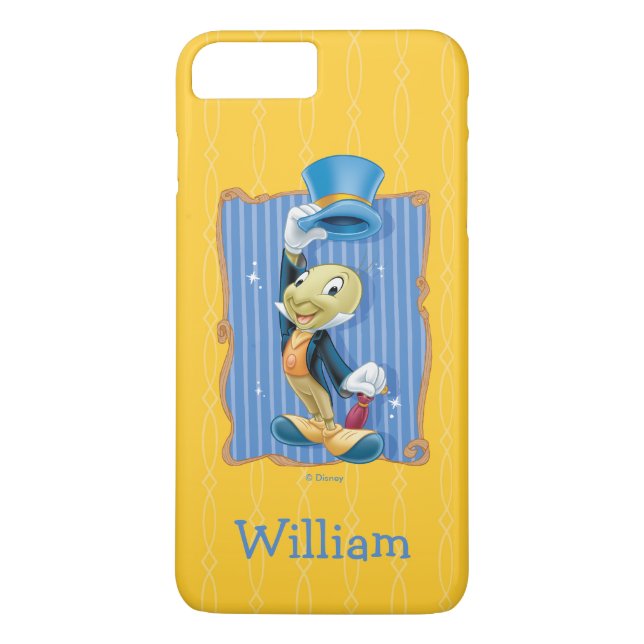 Coques Case-Mate iPhone Jiminy Cricket Levant Son Casquette| Votre nom (Dos)