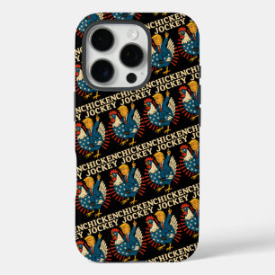 Coques iPhone 16 Pro Jockey de poulet Trump Mème amusant