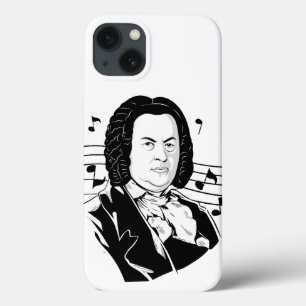 Case-Mate iPhone Case Johann Sebastian Bach Portrait et buste avec notes
