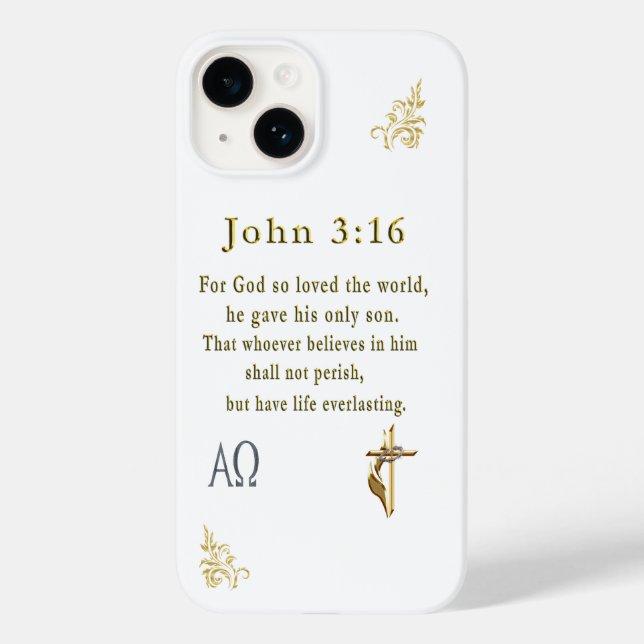 Coques Case-Mate iPhone John 3:16 (Verso)