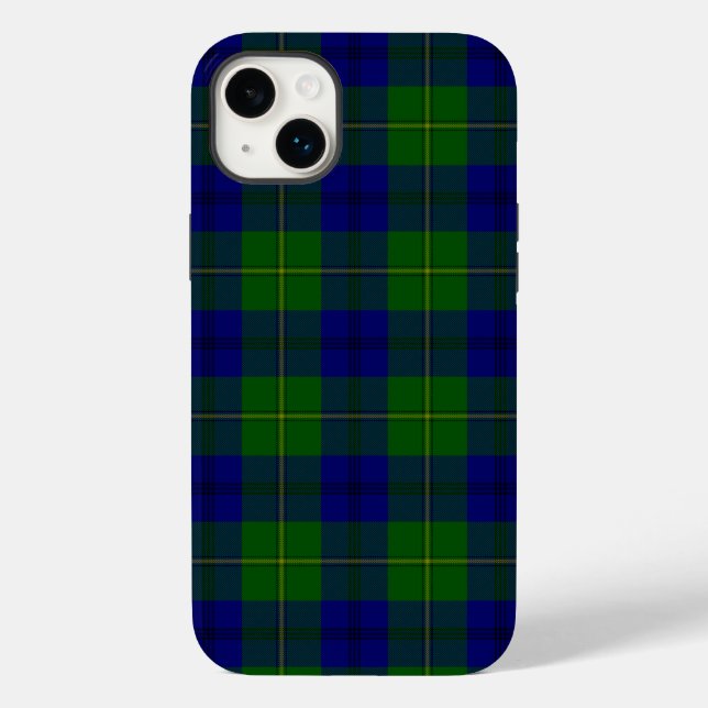 Coques Case-Mate iPhone Johnstone tartan bleu vert plaid (Verso)