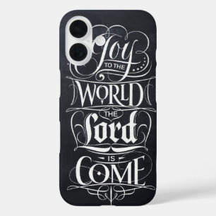 Coque Pour iPhone 16 Joie au monde Seigneur Chalk Noël chrétien