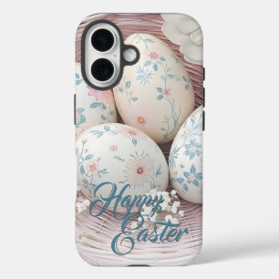 Coque Pour iPhone 16 Joie de Pâques Douce avec Motif Floral