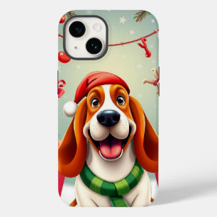 Coque Pour iPhone 14 🎅 Joie de Santa Pup ✨ Chien de Noël mignon