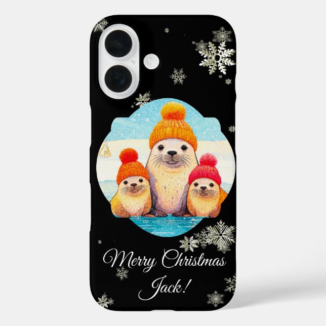 Coques Case-Mate iPhone Joints mignons avec casquette tricoté illustration (Verso)