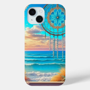 Coque Pour iPhone 15 Joli attrape-rêves de plage sur la fenêtre 