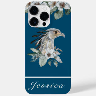 Coque Pour Pour iPhone 14 Pro Max Joli Bouquet floral d'oiseaux tropicaux bleus