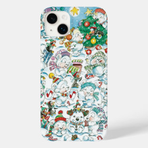Coques Pour iPhone Joli caricature Noël Polaire Ours Penguin Party