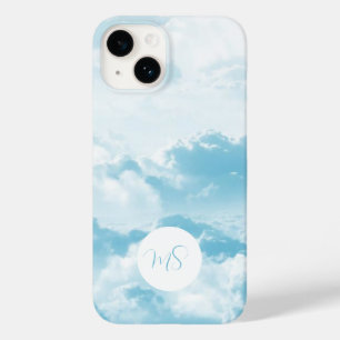 Coque Pour iPhone 14 Joli casque téléphonique Blue Sky Apple Samsung