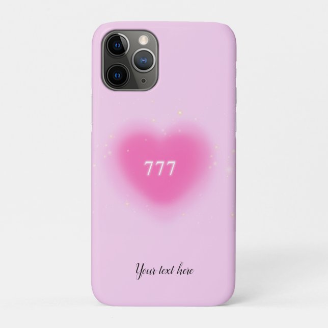 Coques Case-Mate iPhone Joli Coeur rose Angel esthétique Numéro 777 (Dos)