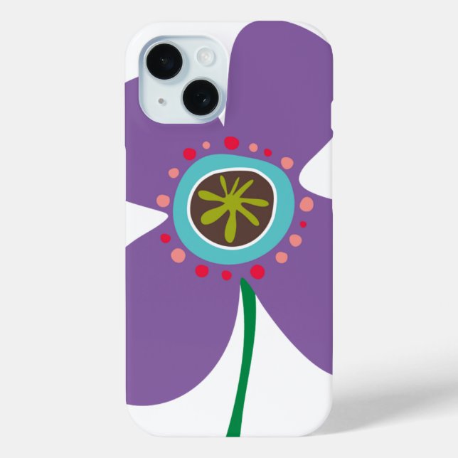 Coques Case-Mate iPhone Joli été violetmarguerite Fleur de pop Whimsical F (Verso)