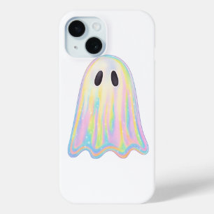 Coque Pour iPhone 15 Joli Fantôme Arc-en-Ciel Pastel   Effrayant Esthét