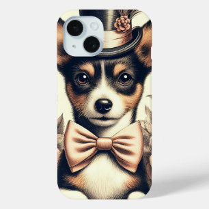 Coque Pour iPhone 15 Joli Jouet Vintage Fox Terrier