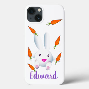 Case-Mate iPhone Case Joli lapin blanc et carottes