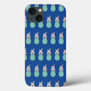 Case-Mate iPhone Case Joli lapin blanc tenant Motif d'oeufs de Pâques