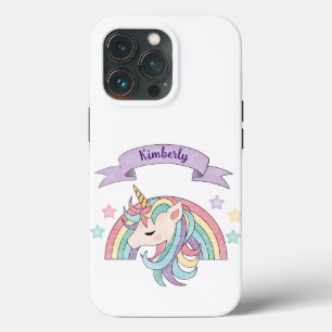 Case-Mate iPhone Case Joli licorne pastel et arc-en-ciel scintillant ave