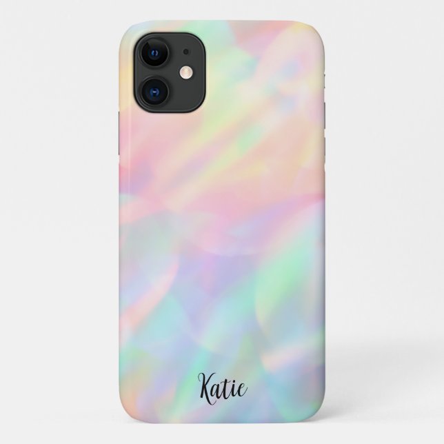 Coques Case-Mate iPhone Joli Moderne Faux Iridescente Nom I téléphone Case (Dos)