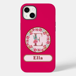 Coque Pour iPhone 14 Plus Joli Monogramme E Floral