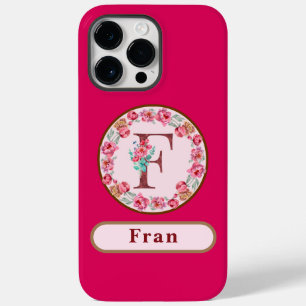Coque Pour Pour iPhone 14 Pro Max Joli Monogramme F Floral