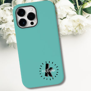 Coque Pour Pour iPhone 14 Pro Max Joli Monogramme Initial Nom Simple