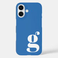 Joli monogramme minimaliste lettre en bleu françai