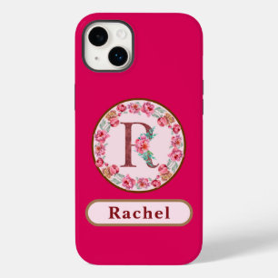 Coque Pour iPhone 14 Plus Joli Monogramme R Floral