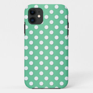 Etui iPhone Case-Mate Joli motif à pois vert et blanc