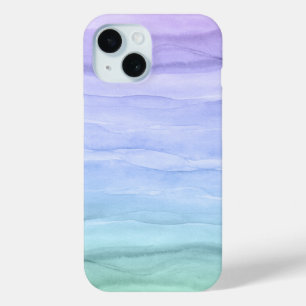 Coque Pour iPhone 15 Joli Motif aquarelle bleu Ombre Abstrait