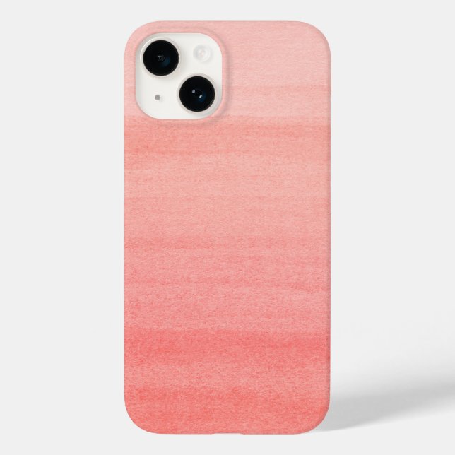 Coques Case-Mate iPhone Joli Motif d'aquarelle rose corail (Verso)