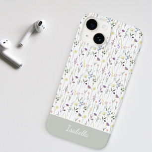 Coque Pour iPhone 14 Joli motif de fleur sauvage aquarelle mignon Perso