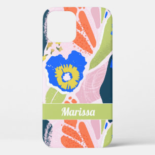 Case-Mate iPhone Case Joli motif Floral Abstrait Bleu Vert Orange