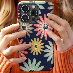 Case-Mate iPhone Case Joli motif floral de marguerite coloré sur marine