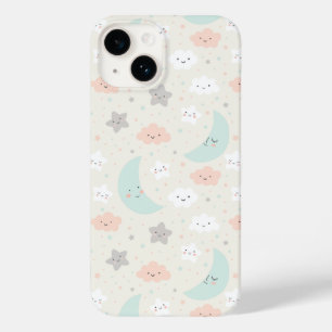 Coque Pour iPhone 14 Joli Motif Pastel Sky souriant