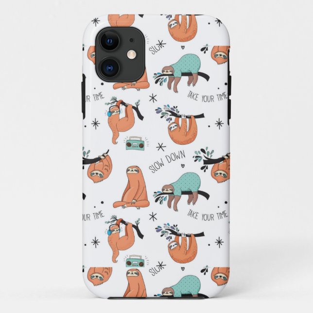 Coques Case-Mate iPhone Joli Motif Sloth (Dos)