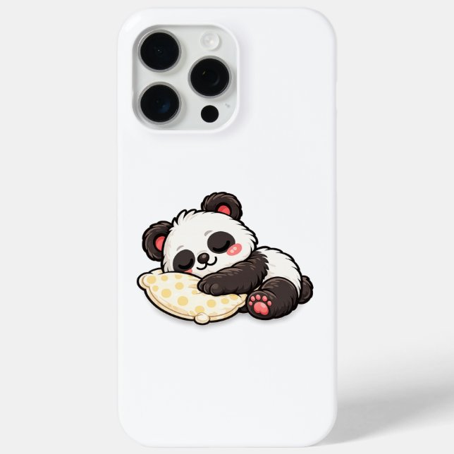 Coques Case-Mate iPhone Joli panda endormi avec oreiller (Verso)