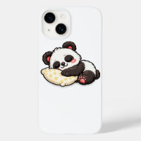 Joli panda endormi avec un oreiller